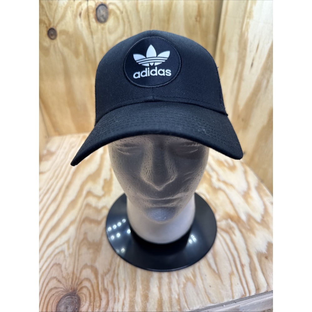 Adidas Originals Black Trucker Hat Mesh Snapback Cap Men's OSFM Streetwear